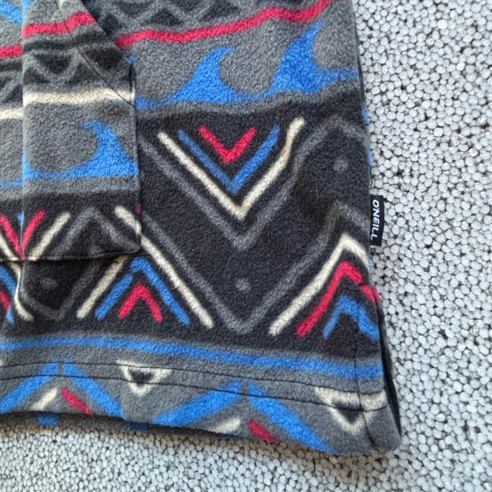 O'Neill Fleece Hoodie Aztec Tribal Men's L Patterned Pullover Pouch 3 Button